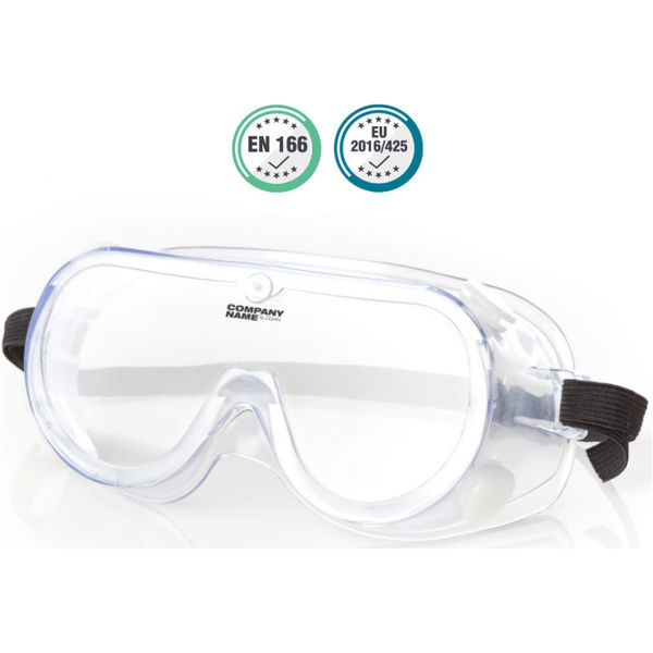 Printed Anti-fog Clear Safety Goggles